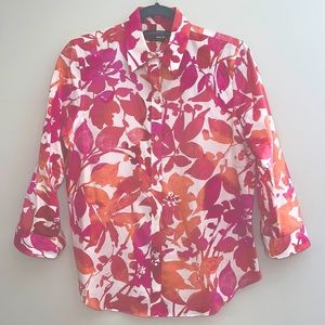 LAUREN Ralph Lauren Button Down 3/4 Sleeves Shirt